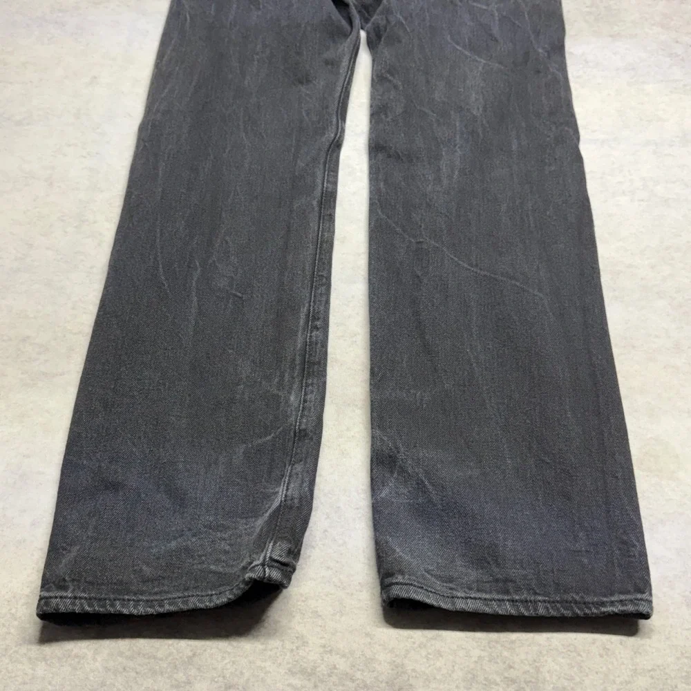 Levis 501 Original Fit Mens 32x34 Black Faded Button Fly Straight Leg Jeans